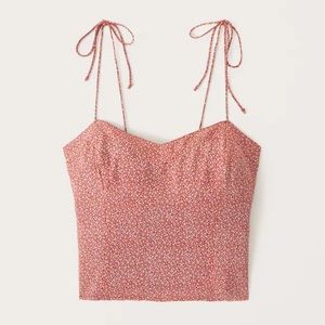 Abercrombie and Fitch Tie-Strap V-Neck Cami, M